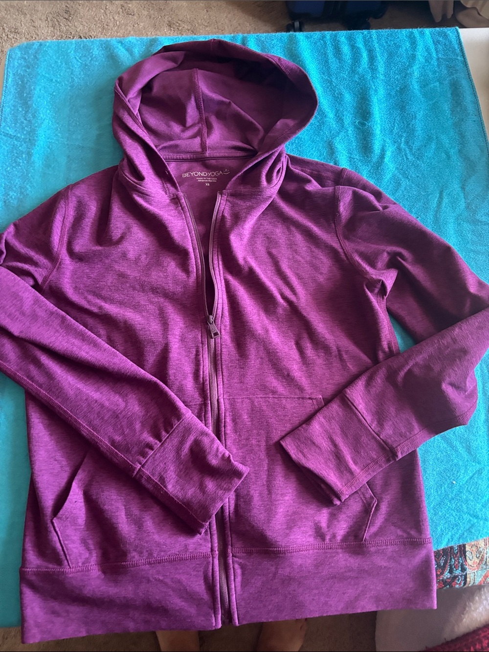 Beyond Yoga Plum Zip-Up Hooded Jacket